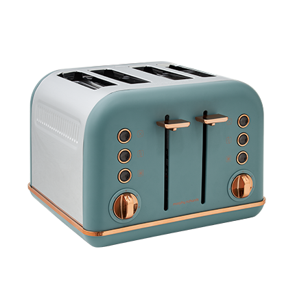 Rose Gold Trim Details | High-Lift | 2 or 4 slice operation | Frozen, Reheat & Cancel buttons | BPA Free | Cord Storage | Non-Slip Feet