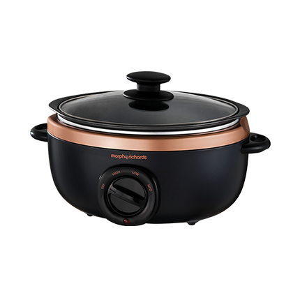 Sear & Stew | 3 Heat Settings | Rose Gold Trim | 3.5L Capacity | Easy to Clean | Clear Lid