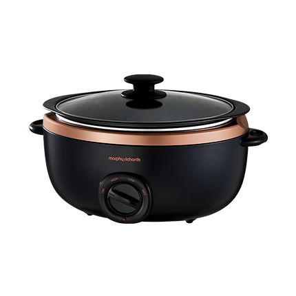 Sear & Stew | 3 Heat Settings | Rose Gold Trim | 6.5L Capacity | Easy to Clean | Clear Lid