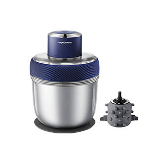 Stainless Steel Bowls in 3 sizes | Dishwasher safe | Anti Slip Mat | Garlic Peeler Attachment | S-Shaped Blade | Convenient See through Lid 