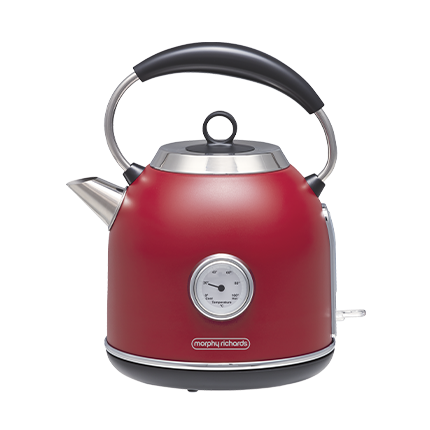 Retro Design | Thermometer to view the water temperature | Compliments the Belling Colour Boutique Deluxe Cooker range | BPA Free | Chilli Red