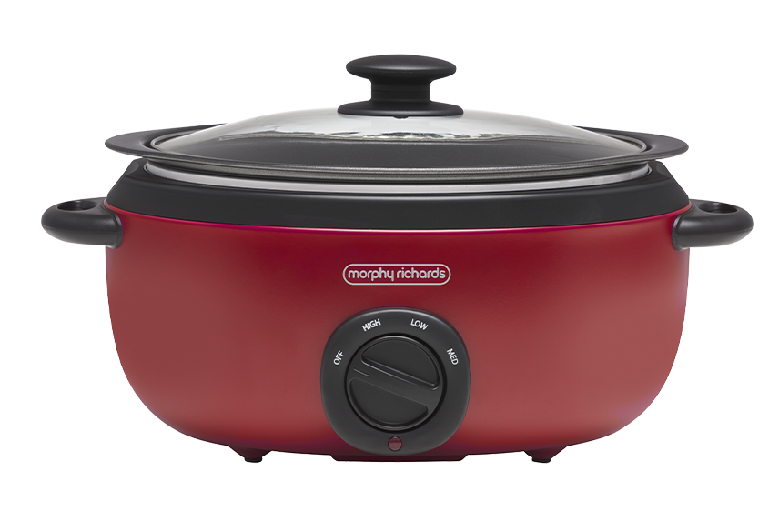 Morphy Richards Digi Sear and Stew Slow Cooker, Red