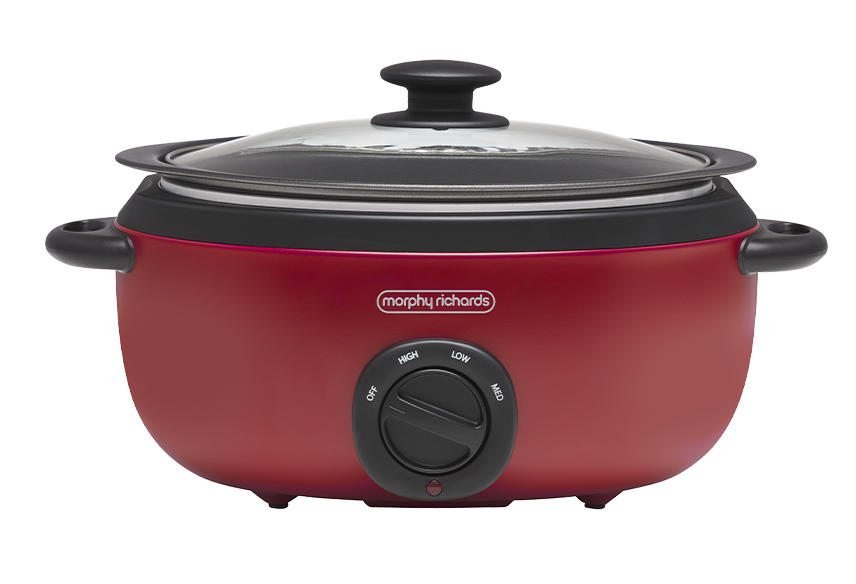 3 Heat Settings | One Pot Cooking | Toughened Glass Lid | Compliments the Belling Colour Boutique Deluxe Cooker range | Chilli Red