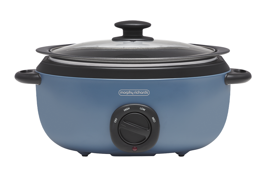 3 Heat Settings | One Pot Cooking | Toughened Glass Lid | Compliments the Belling Colour Boutique Deluxe Cooker range | Thunder Blue